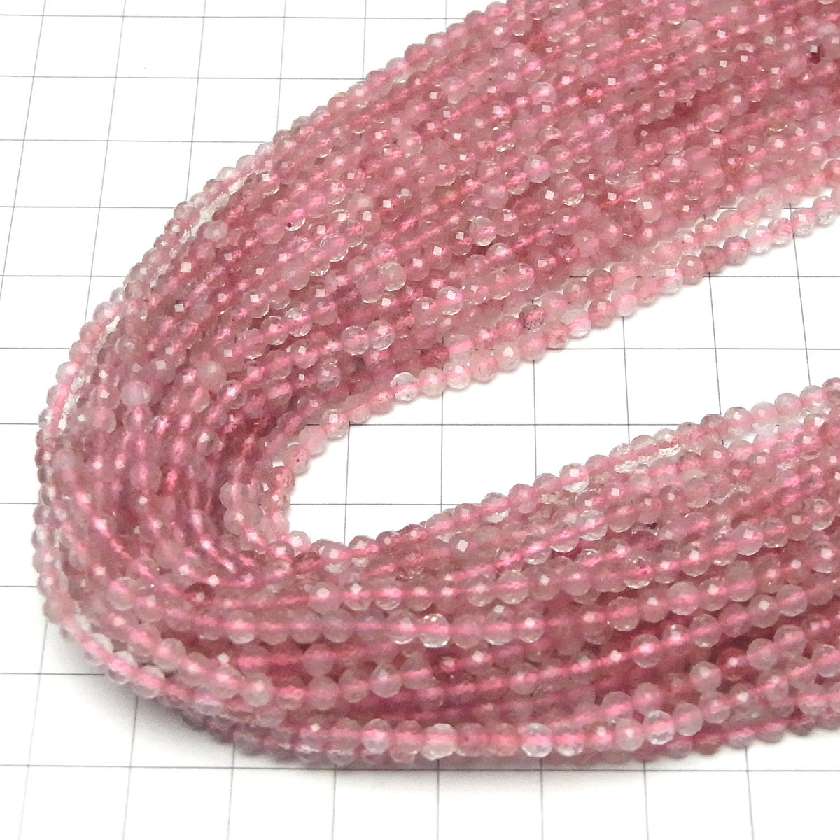 High Quality! Pink Epidote AA++ Faceted Round 3mm 1strand beads (aprx.15inch/37cm)