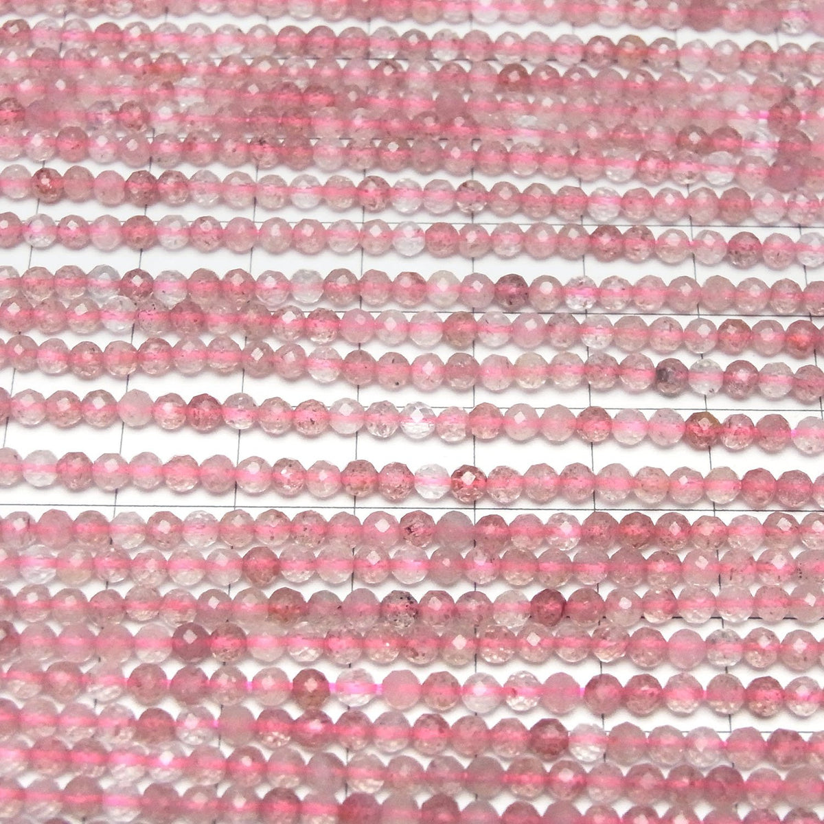 High Quality! Pink Epidote AA++ Faceted Round 3mm 1strand beads (aprx.15inch/37cm)