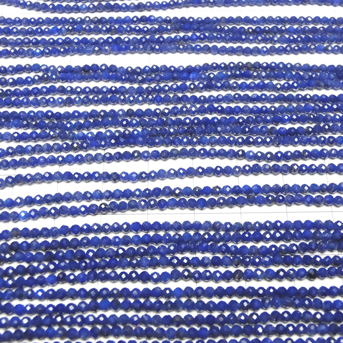 Haute qualité ! Lapislazuli AAA - Rond facetté 1,8mm 1 fil de perles (env. 36cm)