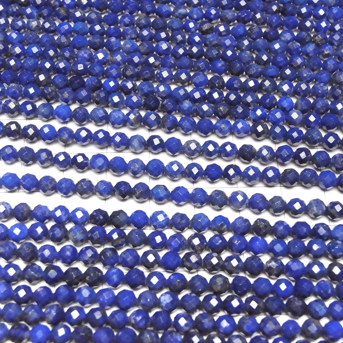 Hochwertig! Lapislazuli AA++ facettierte Runde 4mm 1 Strang Perlen (ca. 15 Zoll/37 cm)