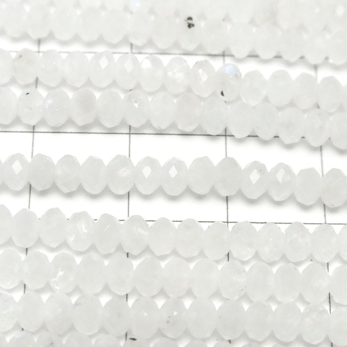 High Quality! Rainbow Moonstone AAA- Faceted Button Rondelle 4x4x2.5mm half or 1strand beads (aprx.15inch/37cm)