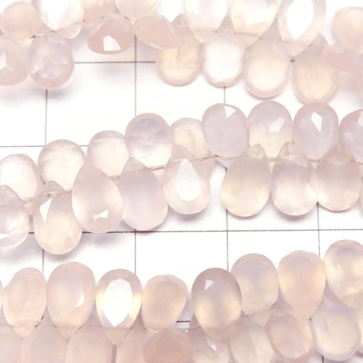 High Quality Pink Chalcedony AAA Pear shape Faceted 8 x 5 x 3 mm 1/4 or 1strand beads (aprx.7 inch / 17 cm)