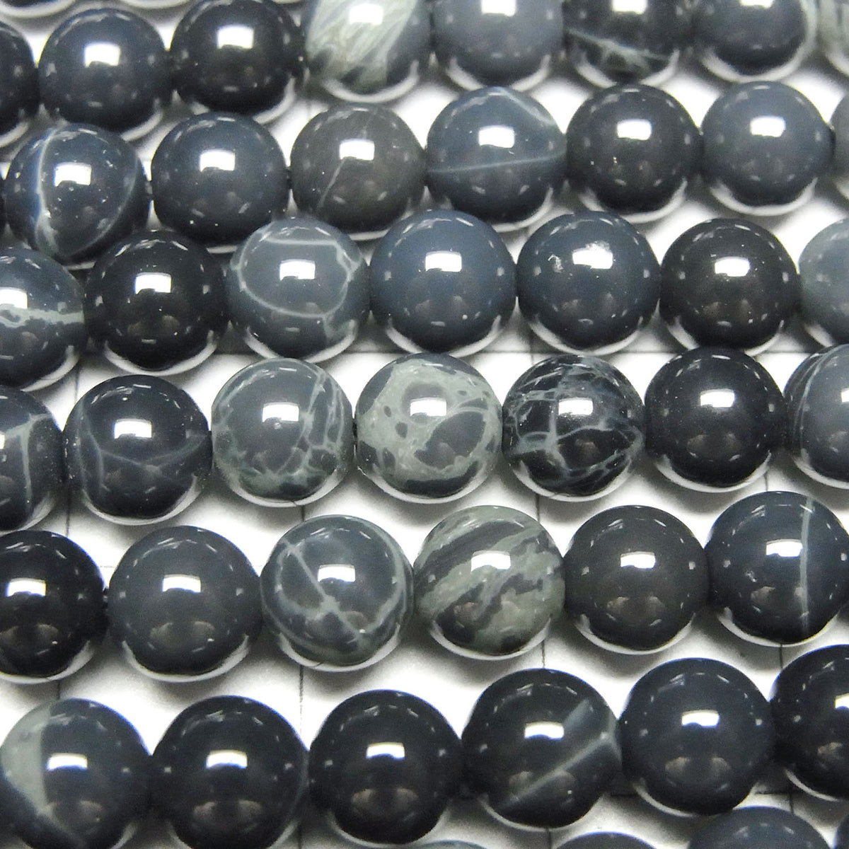 Spider Web Obsidian Round 6mm 1strand beads (aprx.15inch/38cm)