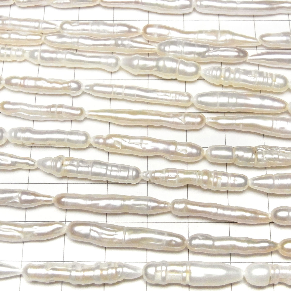 Fresh Water Pearl AA Stick 14-27mm White 1strand beads (aprx.15inch/36cm)