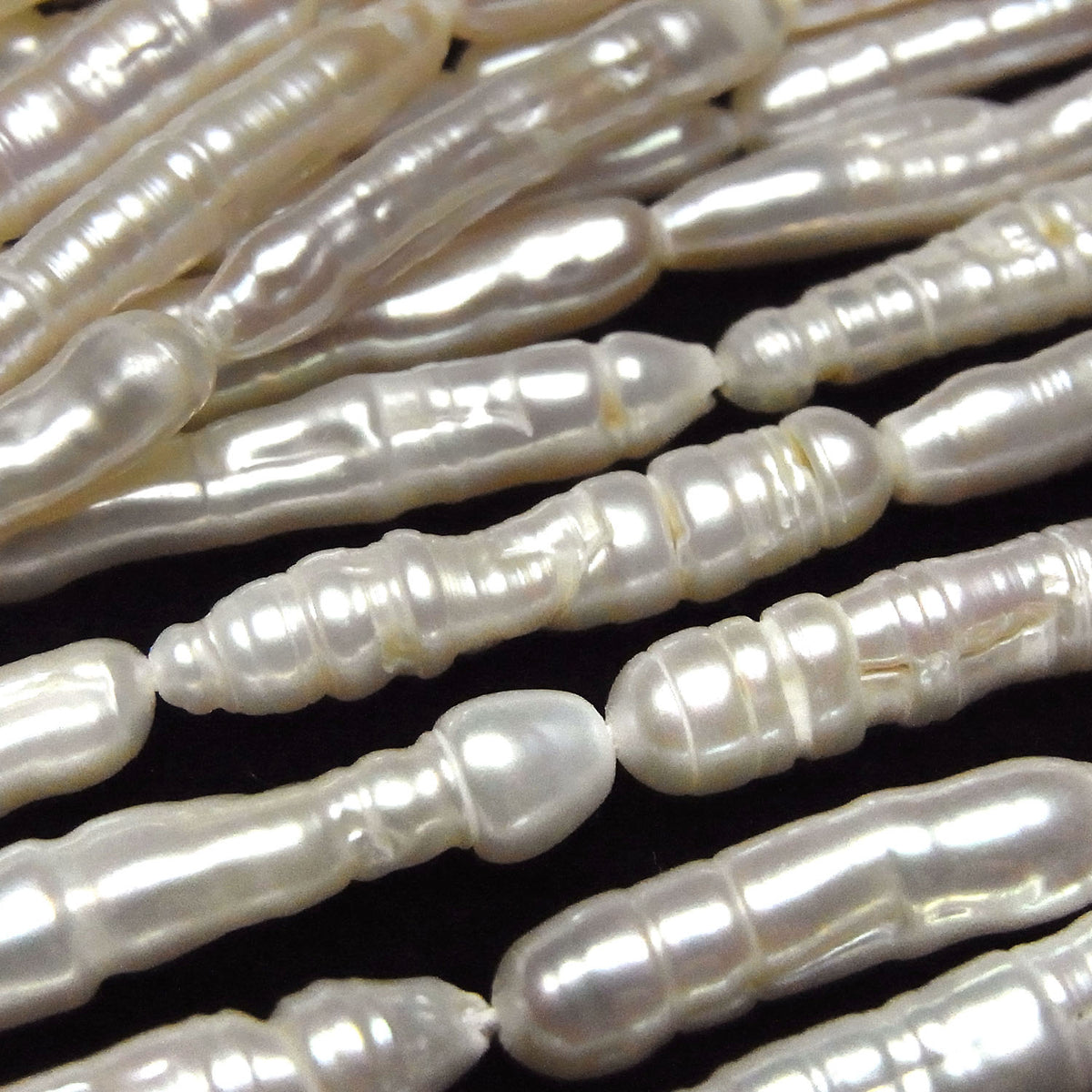 Fresh Water Pearl AA Stick 14-27mm White 1strand beads (aprx.15inch/36cm)