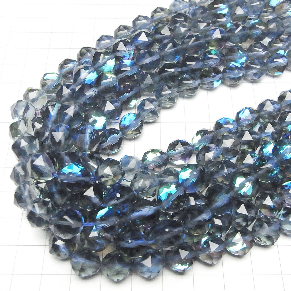 High Quality! 1strand $11.79! Blue Luna Flash Star Faceted Round 10mm 1strand beads (aprx.15inch / 37cm)