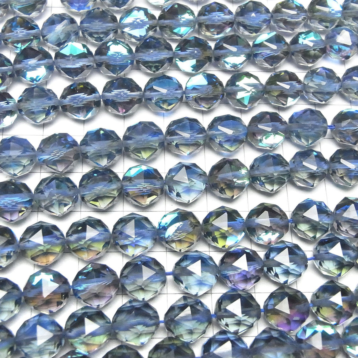 High Quality! 1strand $11.79! Blue Luna Flash Star Faceted Round 10mm 1strand beads (aprx.15inch / 37cm)