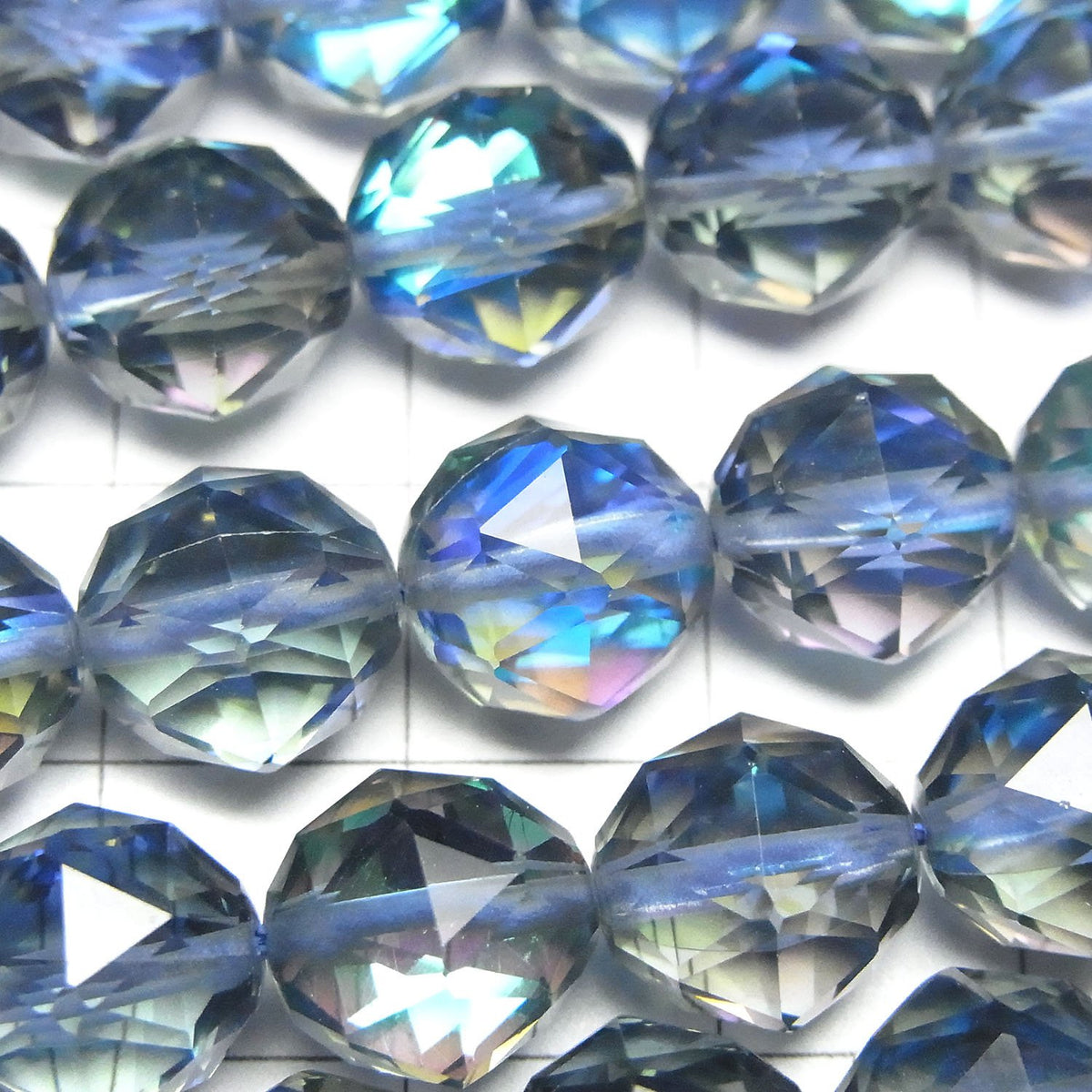 High Quality! 1strand $11.79! Blue Luna Flash Star Faceted Round 10mm 1strand beads (aprx.15inch / 37cm)