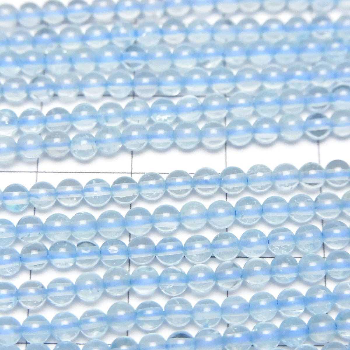 High Quality Blue color Topaz AAA- Round 3mm 1strand beads (aprx.15inch/37cm)