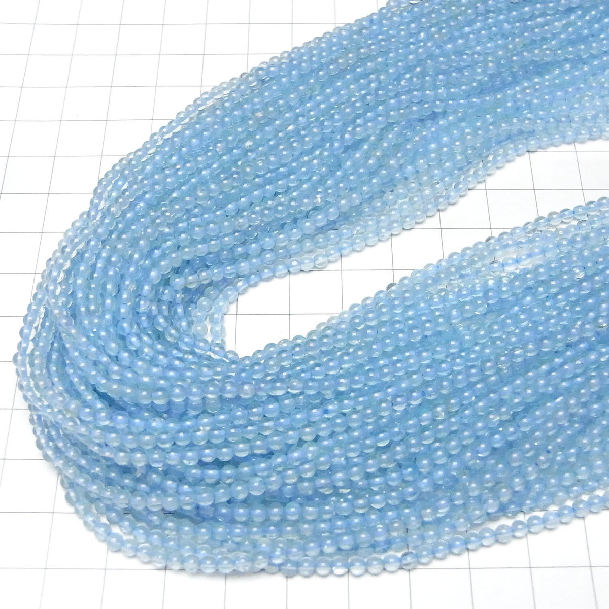 High Quality Blue color Topaz AAA- Round 3mm 1strand beads (aprx.15inch/37cm)