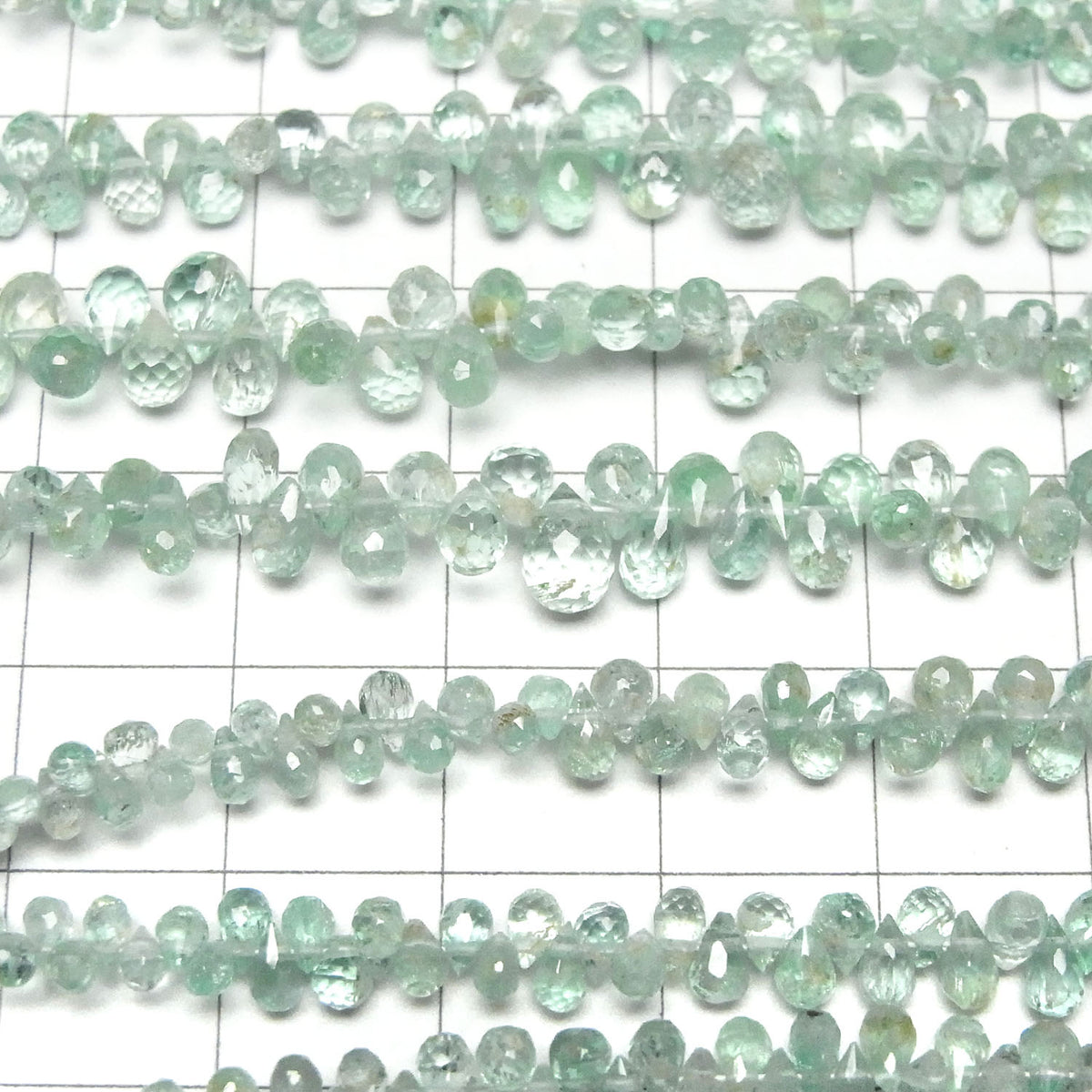 High Quality Emerald AAA- Drop Faceted Briolette half or 1strand beads (aprx.7inch/18cm)