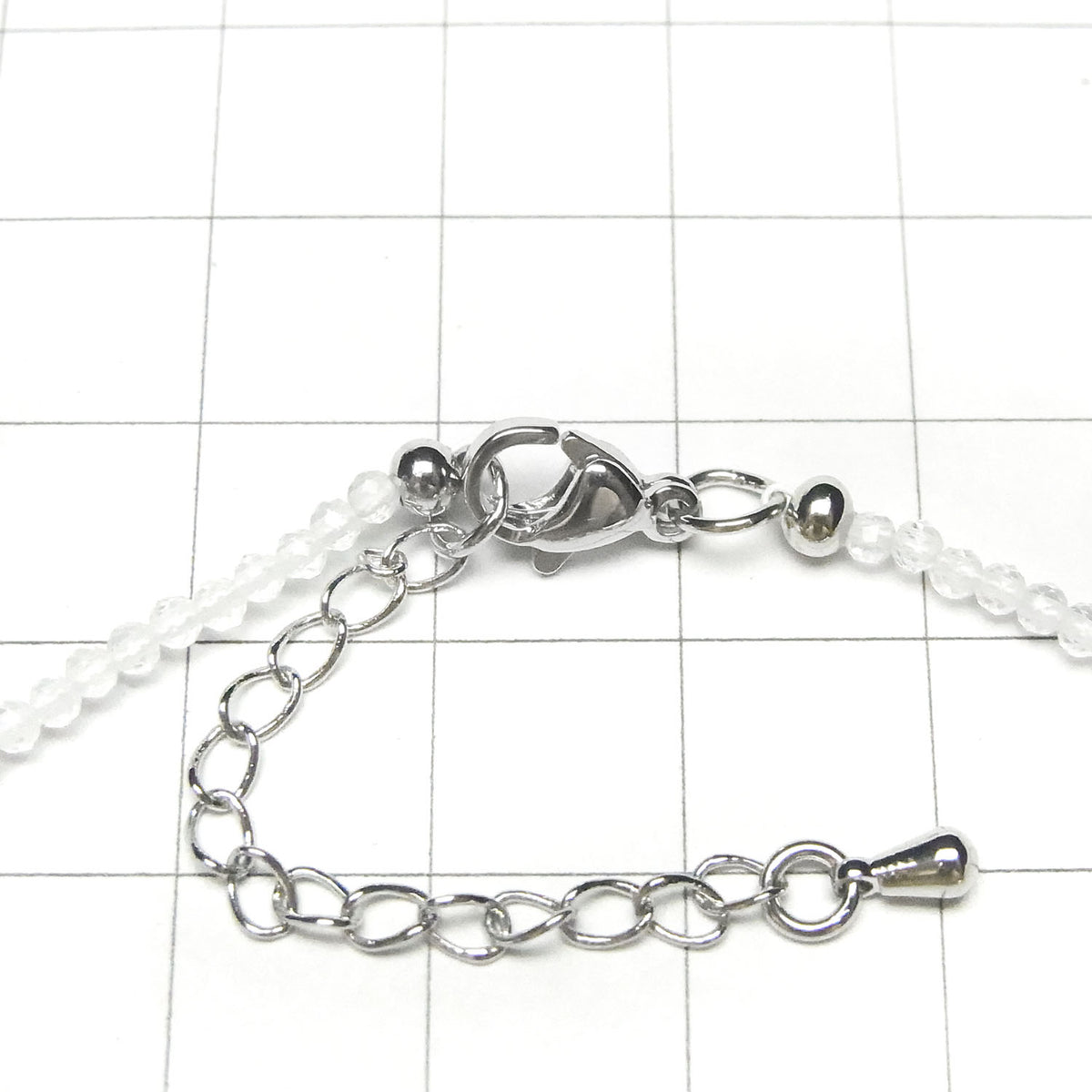 High Quality! Crystal Quartz AAA Faceted Round 2mm Necklace