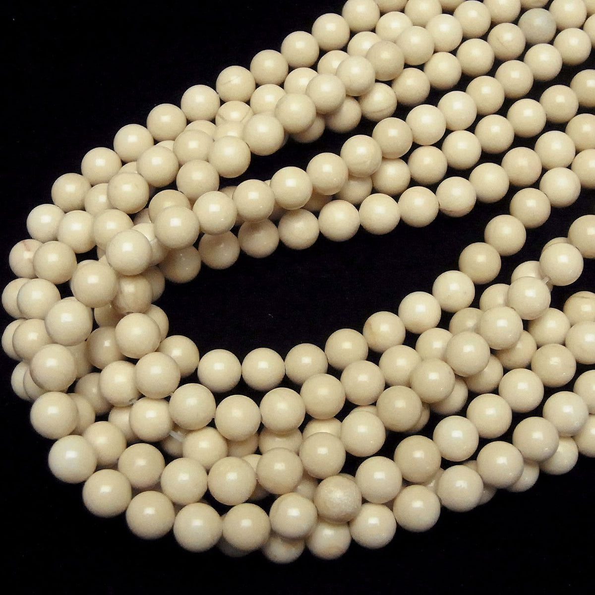 Perles Riverstone rondes 8mm 1 fil (environ 14 pouces/34 cm)