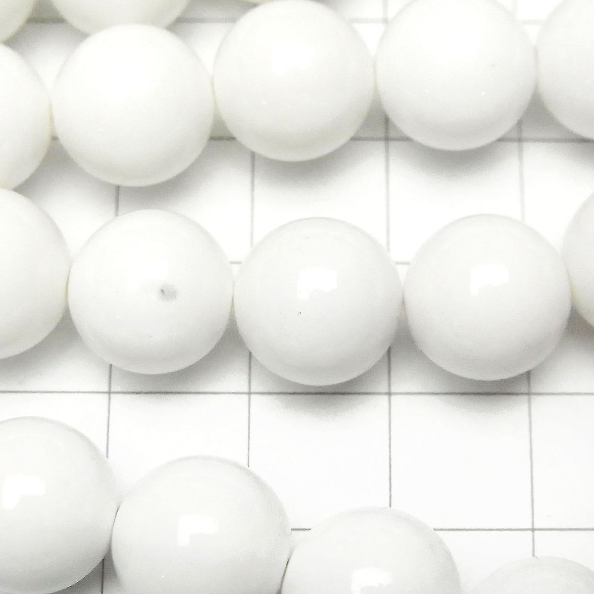 Onyx Blanc AAA Rond 12mm 1/4 ou 1 fil de perles (environ 15 pouces/36 cm)