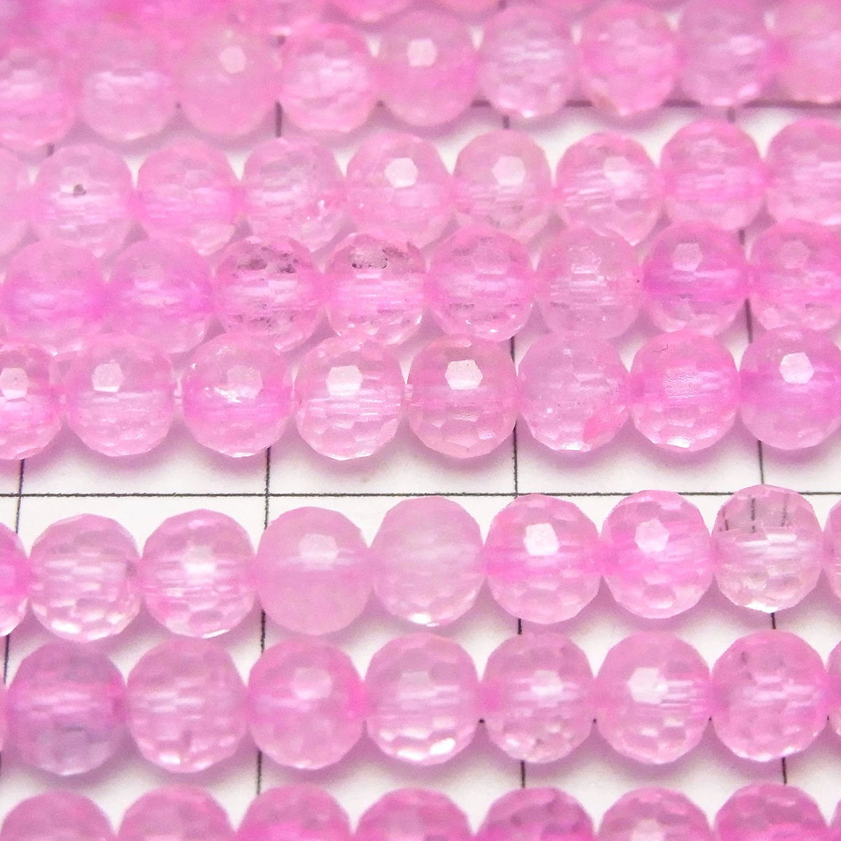 Hochwertig! Rosa Topas AA++ 128 Facettierte Rundperlen 5mm 1 Strang (ca. 15 Zoll/36 cm)