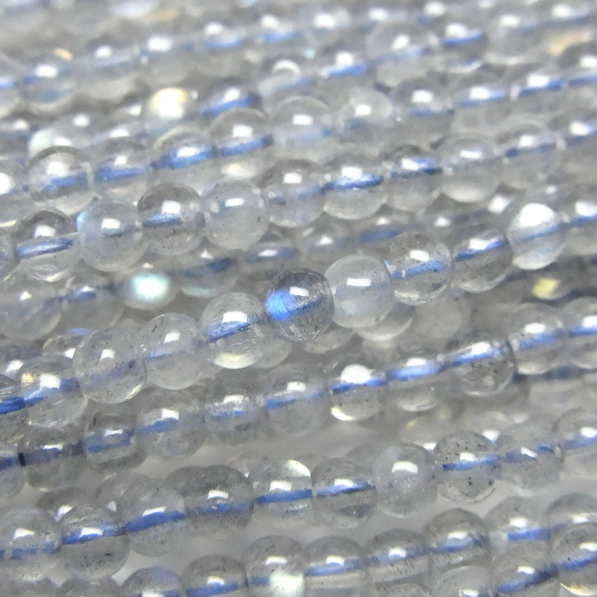 Labradorite AAA Ronde Haute Qualité 3mm 1fil de perles (environ 15 pouces / 37cm)