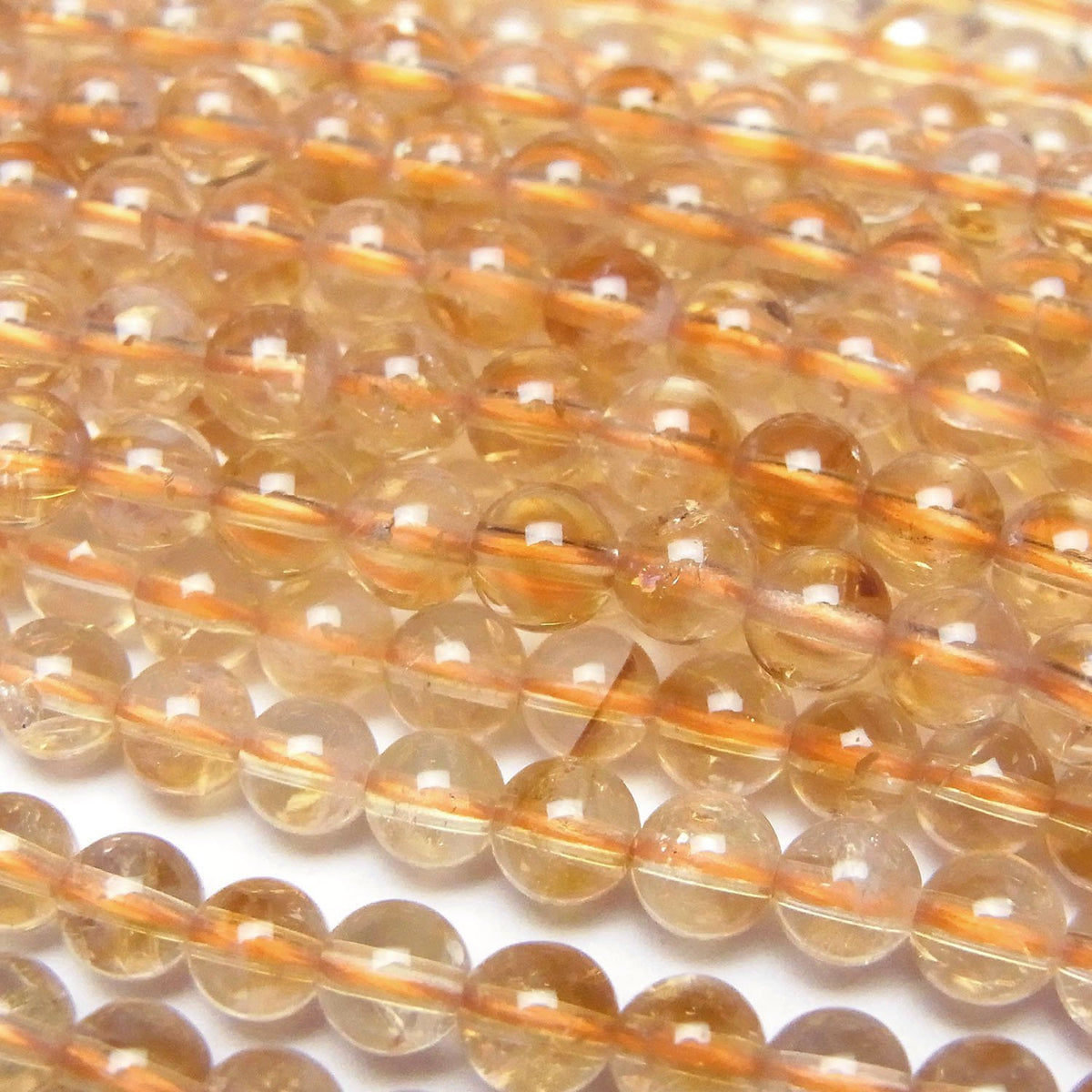 Phantom Citrine AA+ Round 4.5mm 1strand beads (approx. 15 inches/36 cm)