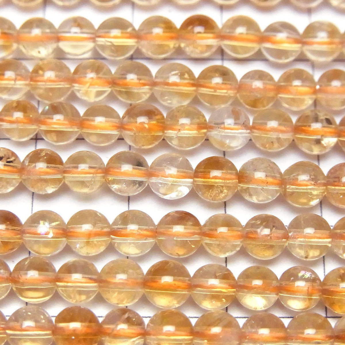 Phantom Citrine AA+ Round 4.5mm 1strand beads (approx. 15 inches/36 cm)