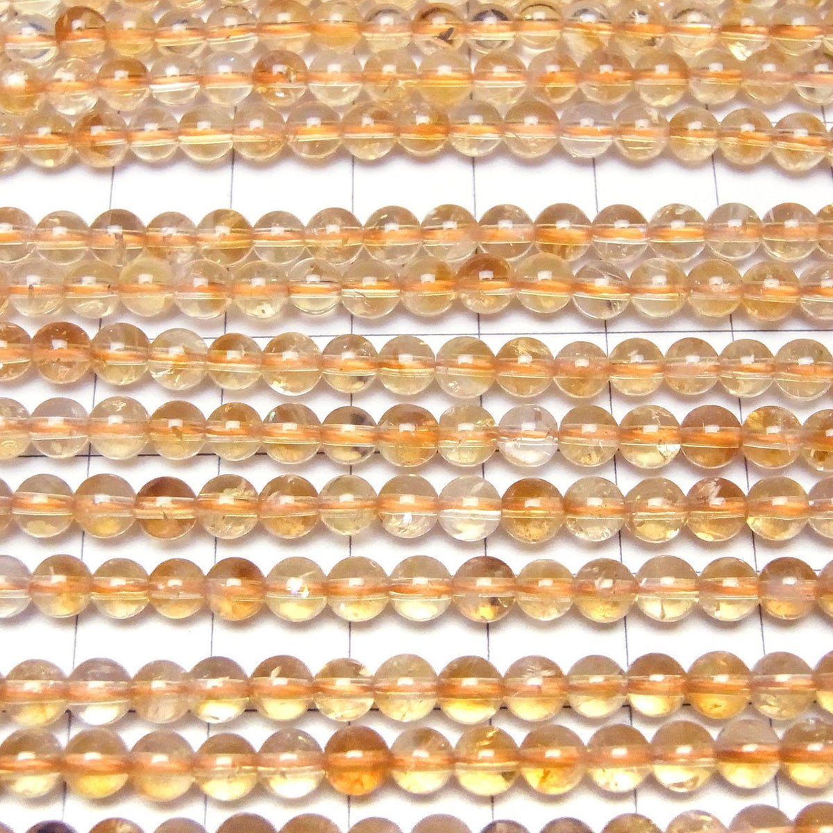 Phantom Citrine AA+ Round 4.5mm 1strand beads (approx. 15 inches/36 cm)
