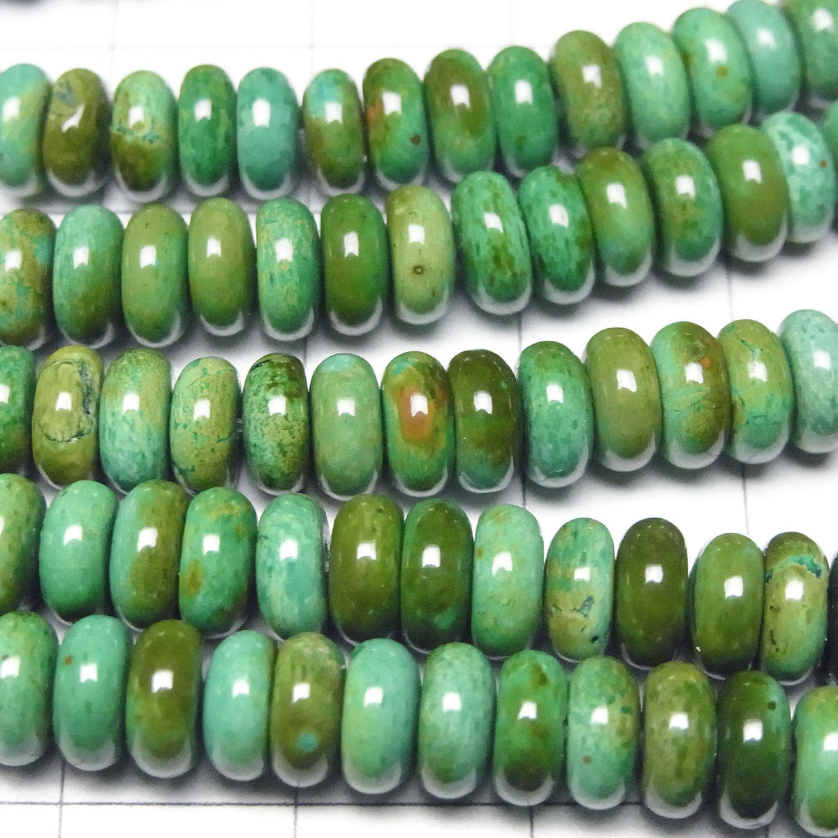 Magnesite Turquoise Rondelle 6x6x3mm [Green] 1strand beads (aprx.15inch/36cm)