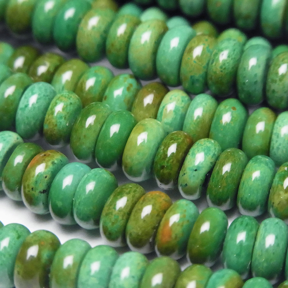 Magnesite Turquoise Rondelle 6x6x3mm [Green] 1strand beads (aprx.15inch/36cm)