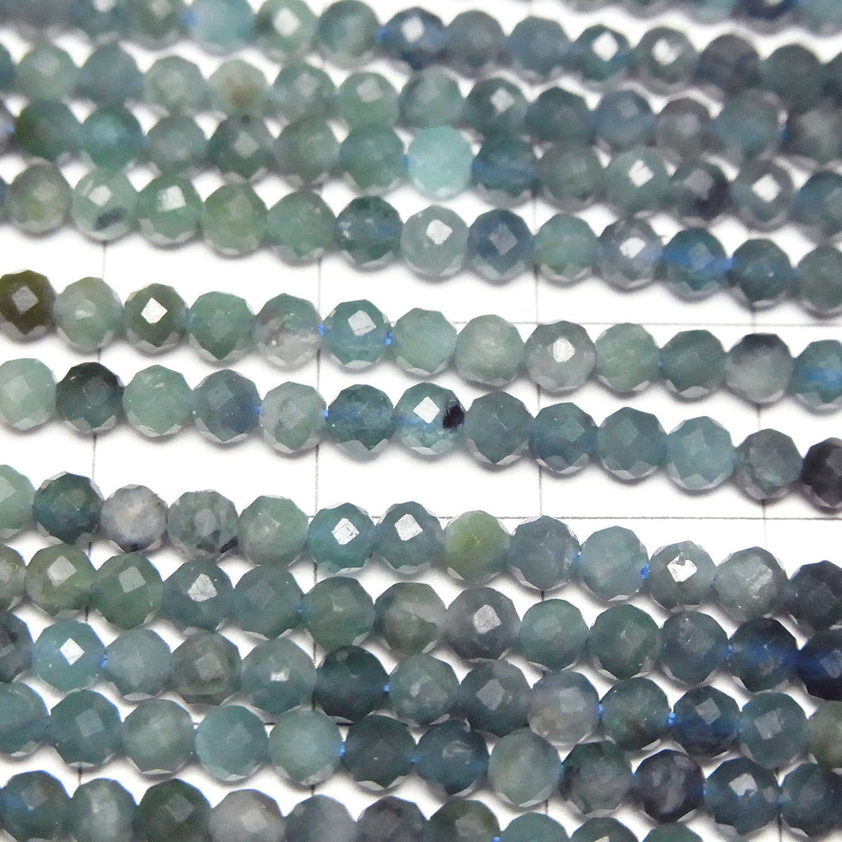 Hochwertig! Indigolit-Turmalin AA+ facettierte Runde 3mm 1Strang Perlen (ca. 15 Zoll/37 cm)