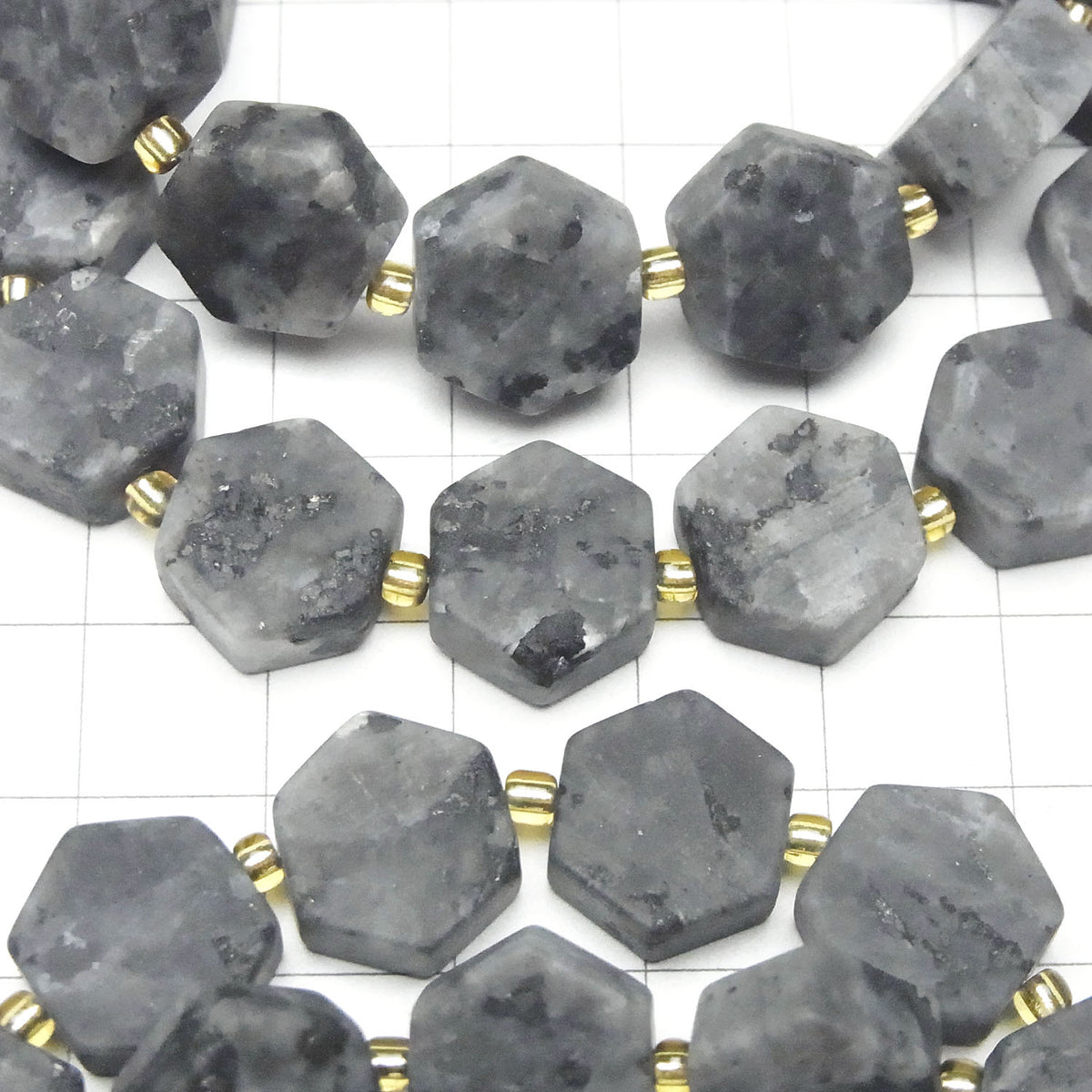 Larvikite Hexagon 14x12mm Bracelet