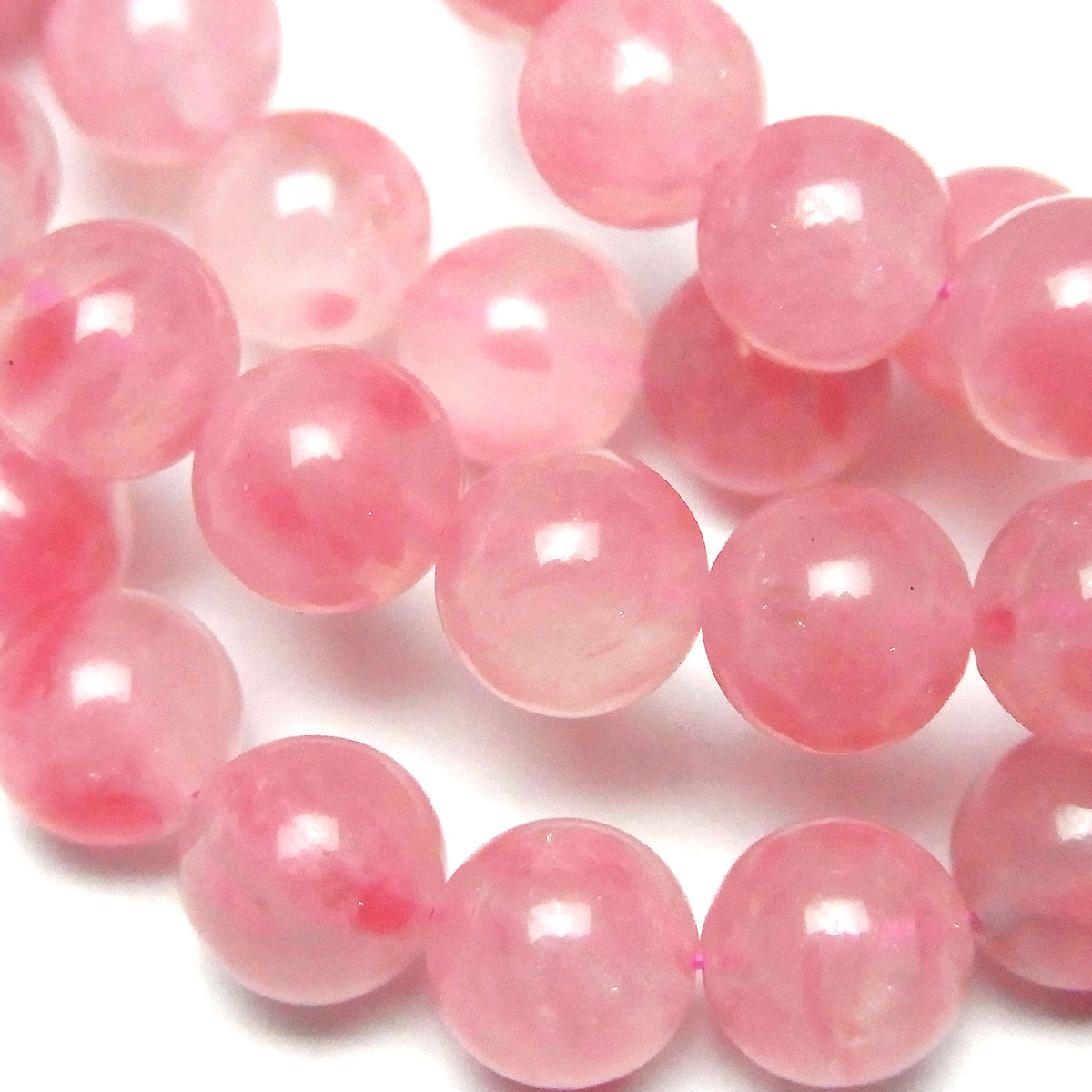 Bracelet Rhodonite Silice AAA - Perles Rondes 8-9mm