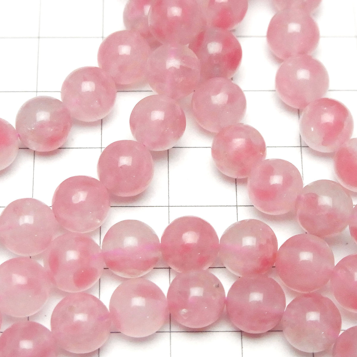Bracelet Rhodonite Silice AAA - Perles Rondes 8-9mm