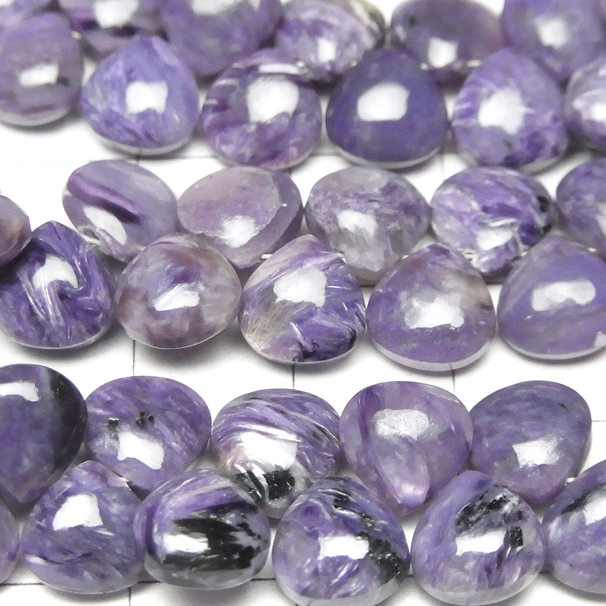 Charoite AAA- Chestnut (Smooth) 8x8mm 1/4 or 1strand beads (aprx.7inch / 17cm)