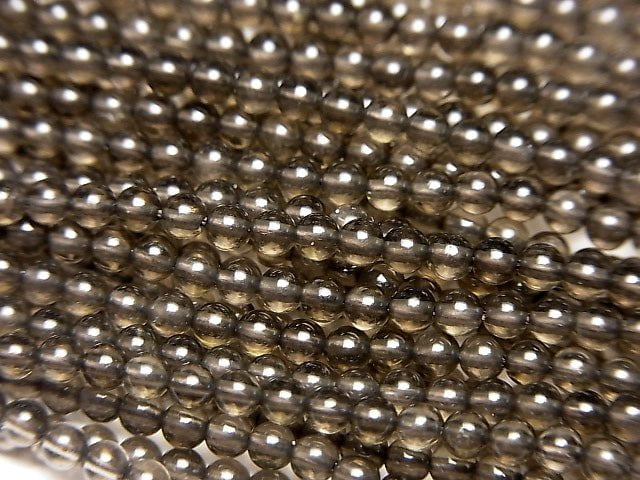 1strand $5.79! Smoky Quartz  Round 2mm 1strand beads (aprx.15inch/38cm)