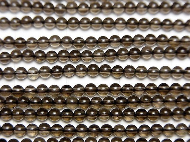 1strand $5.79! Smoky Quartz  Round 2mm 1strand beads (aprx.15inch/38cm)