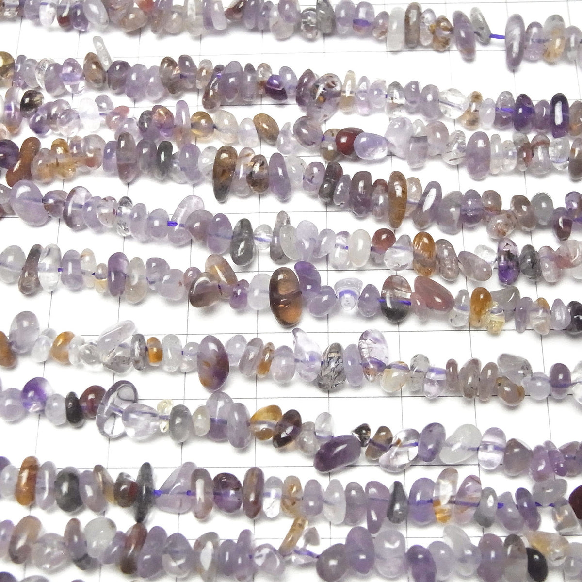 1 fil 5,79 $ ! Cacoxénite dans Améthyste AA++ Pépites (petite pépite) 1 fil de perles (environ 15 pouces/37 cm)