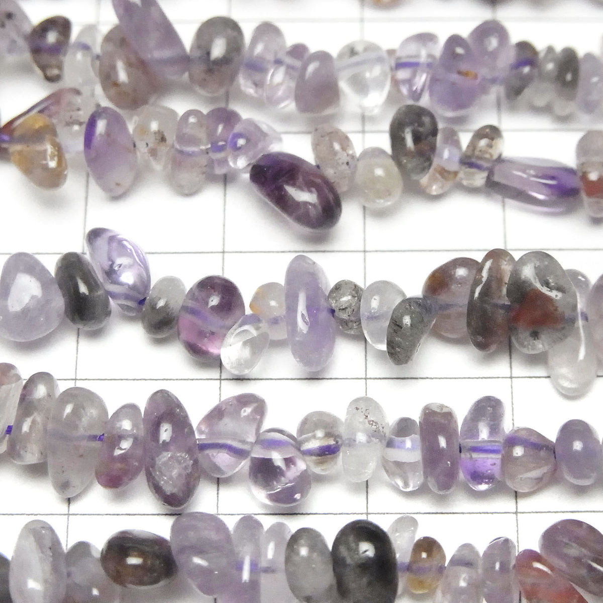 1 fil 5,79 $ ! Cacoxénite dans Améthyste AA++ Pépites (petite pépite) 1 fil de perles (environ 15 pouces/37 cm)