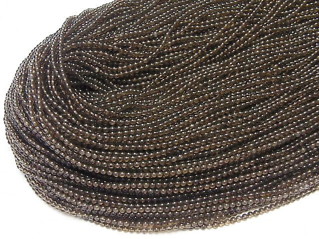 1strand $5.79! Smoky Quartz  Round 2mm 1strand beads (aprx.15inch/38cm)