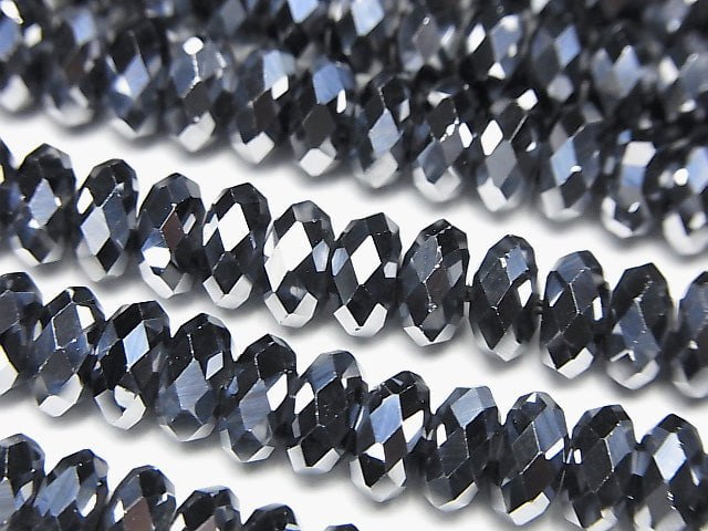 [Video] Terahertz  Faceted Button Roundel 8x8x4mm half or 1strand beads (aprx.15inch/37cm)