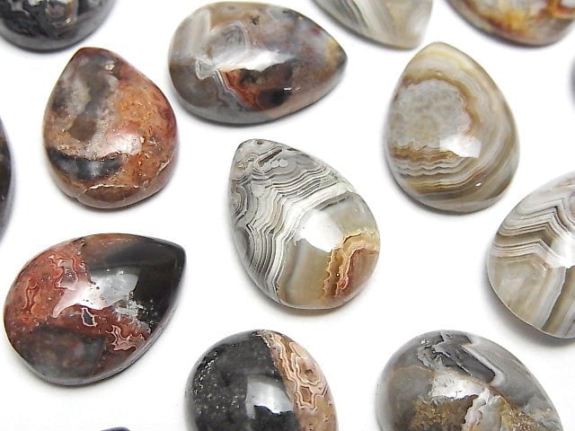 [Video] Laguna Race Agate Pear shape Cabochon 18x13mm 3pcs $11.79!