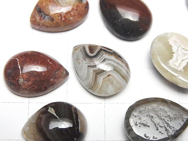 [Video] Laguna Race Agate Pear shape Cabochon 18x13mm 3pcs $11.79!