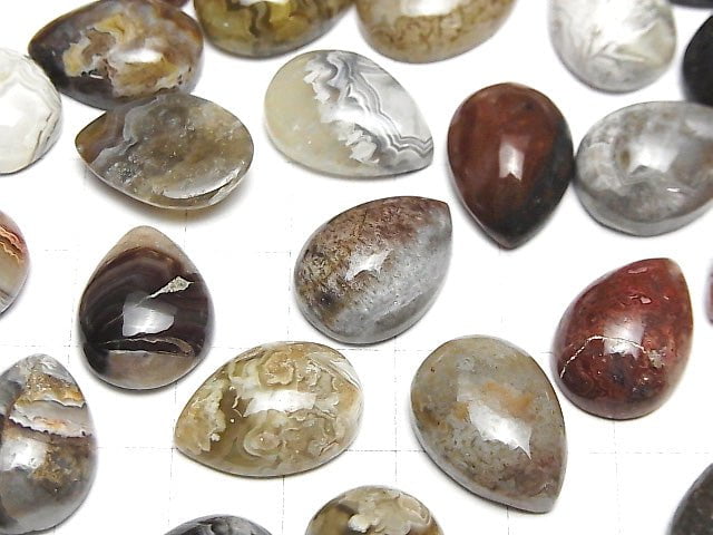 [Video] Laguna Race Agate Pear shape Cabochon 18x13mm 3pcs $11.79!