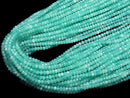 [Video] High Quality! Amazonite Silica AA++ Faceted Button Rondelle 3x3x2mm 1strand beads (aprx.15inch/36cm)