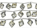 [Video] Dalmatian Jasper Diamond Shape 1strand (8pcs )