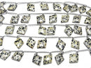 [Video] Dalmatian Jasper Diamond Shape 1strand (8pcs )