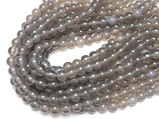 1strand $7.79! Gray Onyx AAA Round 10mm [2mm hole] 1strand beads (aprx.14inch / 35cm)