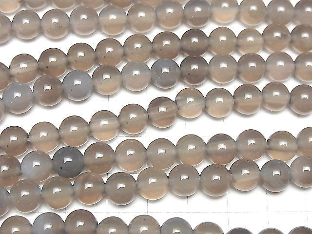 1strand $6.79! Gray Onyx AAA Round 8mm [2mm hole] 1strand beads (aprx.14inch / 35cm)