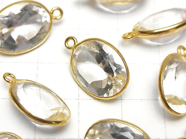 [Video] High Quality Crystal AAA Bezel Setting Oval Faceted 17x13mm 18KGP 2pcs