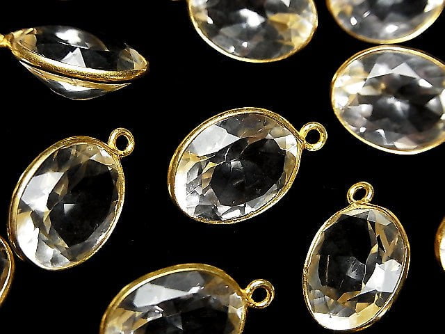 [Video] High Quality Crystal AAA Bezel Setting Oval Faceted 17x13mm 18KGP 2pcs