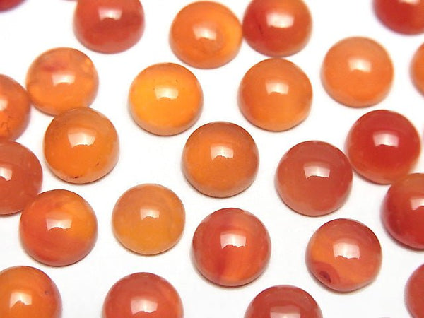 [Video] High Quality Carnelian AAA Round Cabochon 8x8mm 5pcs