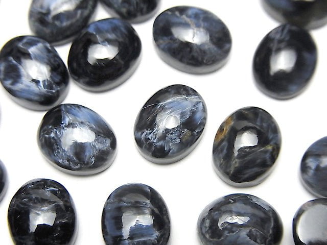 [Video]Blue Pietersite AAA Oval Cabochon 10x8mm 1pc