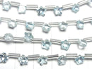 [Video] High Quality Sky Blue Topaz AAA- Faceted Star 6x6mm 1strand (8pcs )