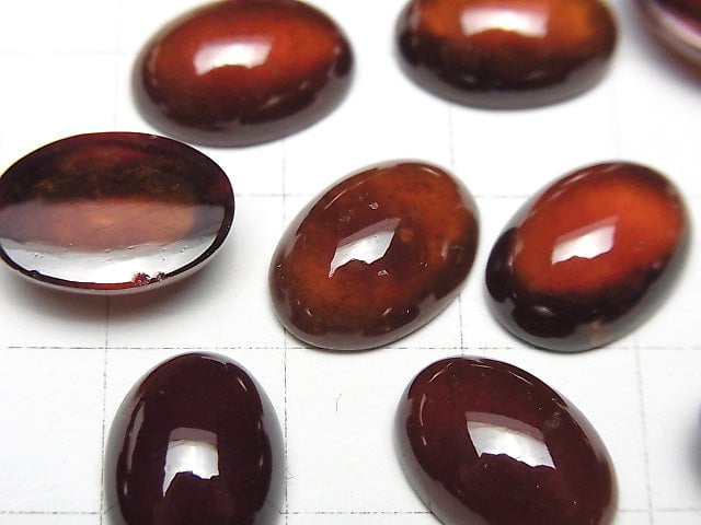 [Video]High Quality Hessonite Garnet AAA Oval Cabochon 14x10mm 2pcs